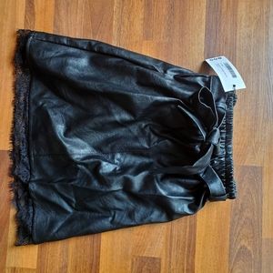 Faux Leather Mini Skirt